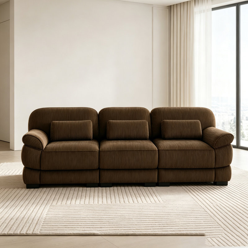 Canapé modulaire en U avec 2 repose-pieds Cloud Couch, 2-Seater & 2-Ottoman, Blue