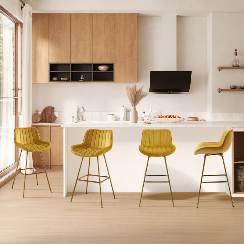 Abingdon 73.5Cm Swivel Bar Stool, Yellow