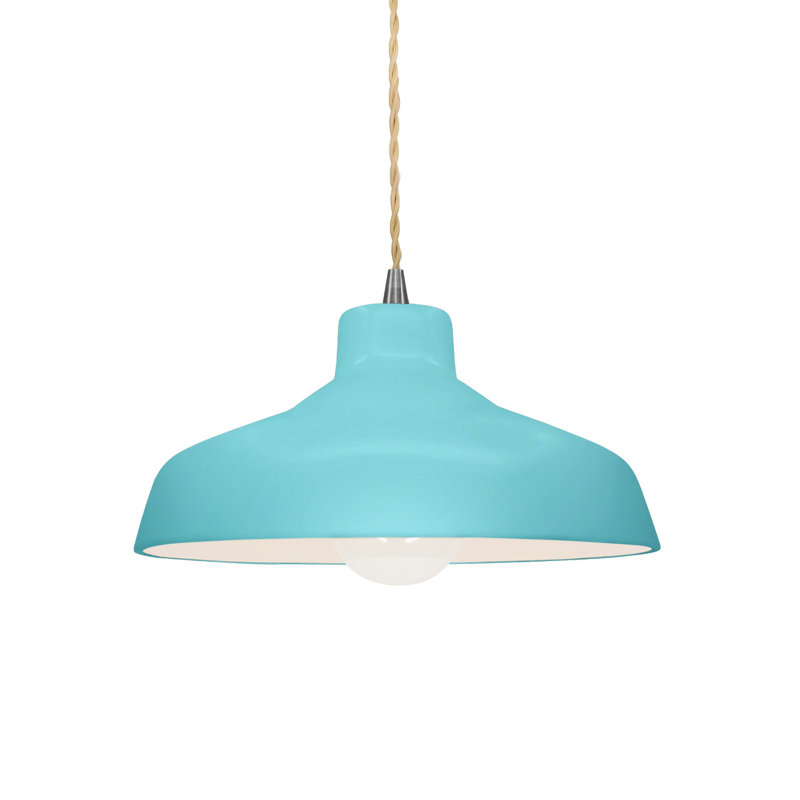 Gela 1 - Light Dome Pendant, 5.75" H x 11.5" W x 11.5" D, Brushed Nickel