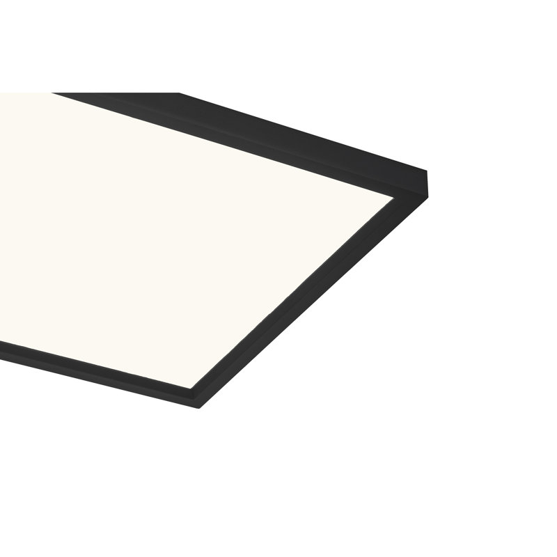 Angelluis LED Flush Mount, Earth Black, 1" H x 15" W x 15" D