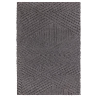 Kawakami Hand Tufted Geo Grey Area Rug