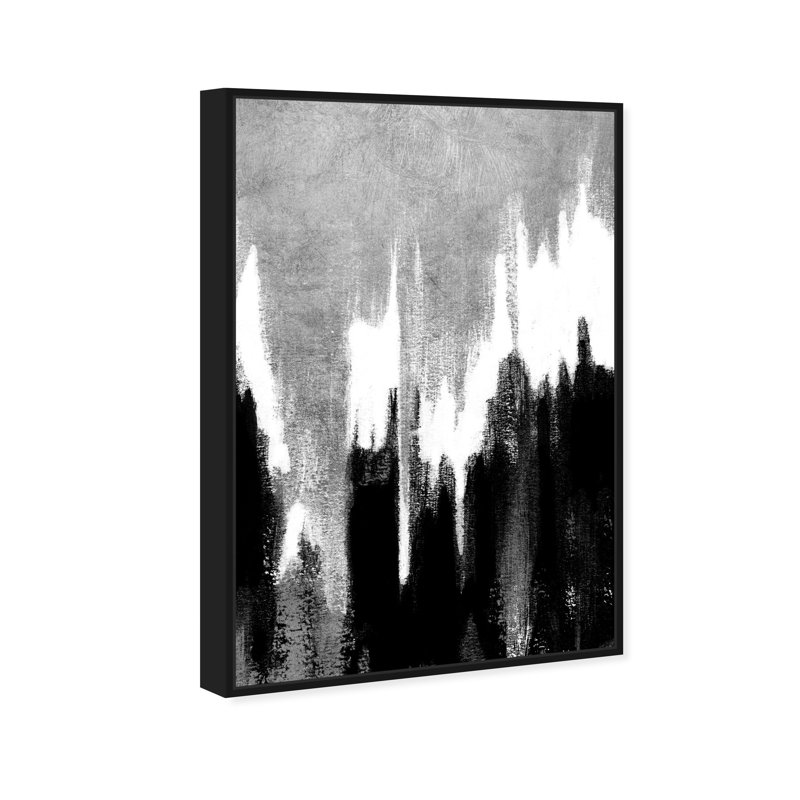 Adore argent - reproduction d'art sur toile, H 24 po x l 16 po, Toile avec cadre noir