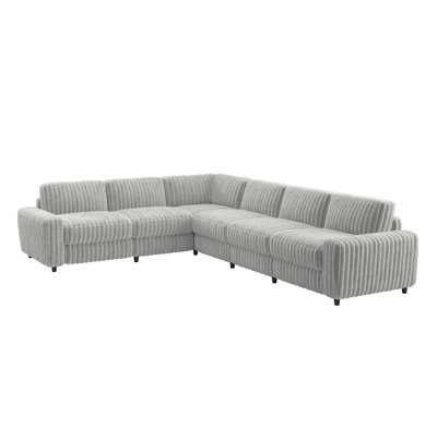 Canapé modulaire rembourré en tissu Lirien Furry Channel