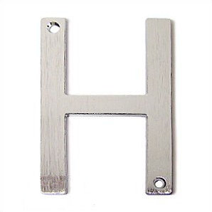 4 po  lettre de maison Villa, Chrome brossé, H