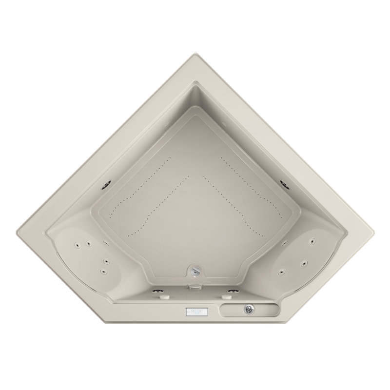 Fuzion® 65.75" x 65.75" Corner Combination Bathtub, Oyster