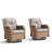 Ashawn Wicker Outdoor Swivel Rocker Chair with Cushions-728327398