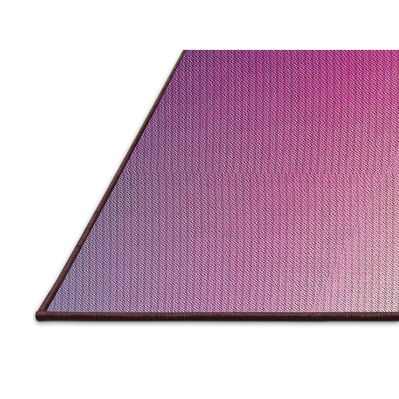 Tapis rose à motifs/mauves de zone, Rectangle 5 pi x 7 pi