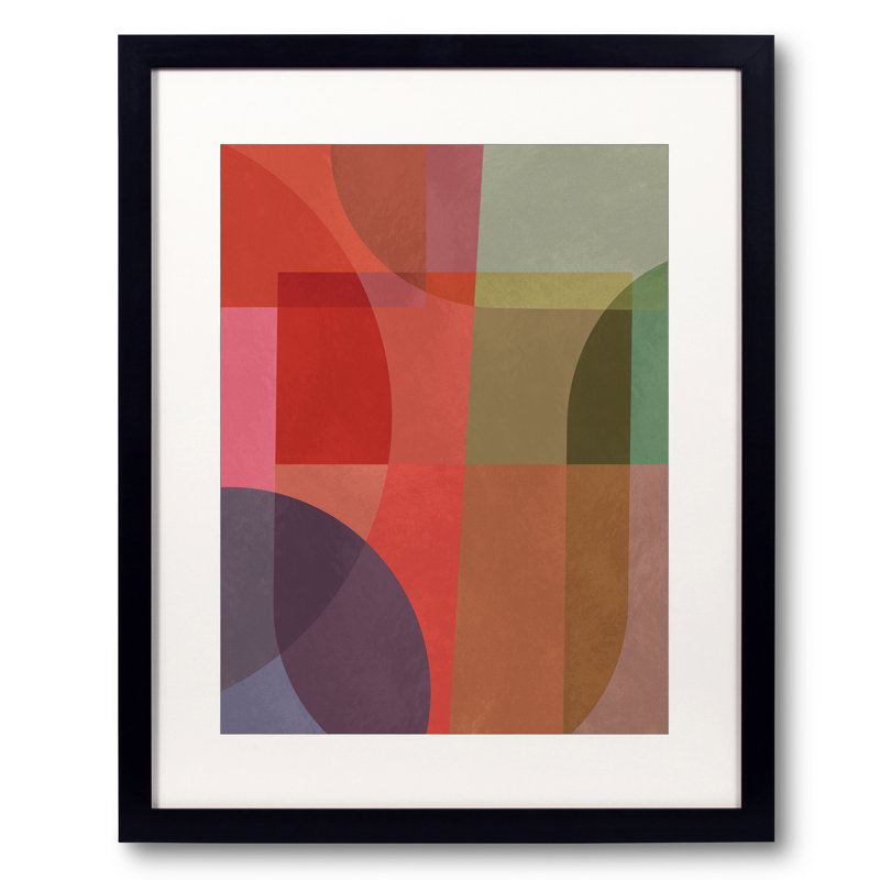 Overlapping And Transparent Parts Print by Angel Estevez, Black Framed Paper, 21.25" H x 17.25" W