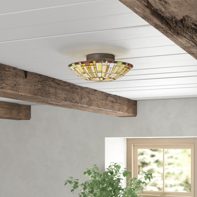 Alekya Glass Flush Mount