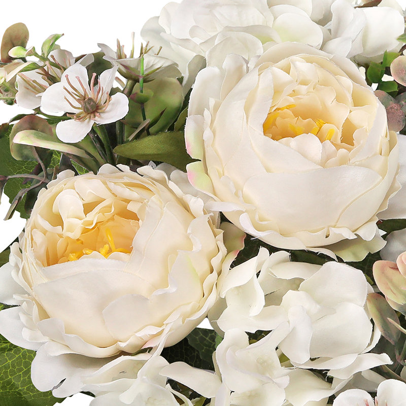 Mélange de pivoines et d'hortensias, Ivoire