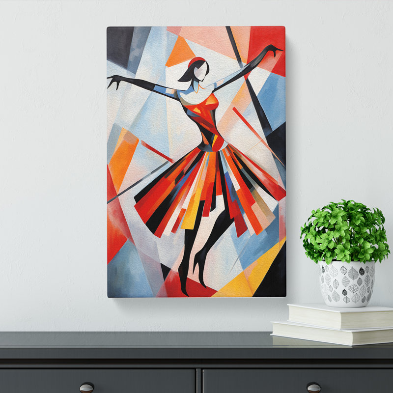 Ballet Dancer Constructivism No.2 - Wrapped Canvas, 50cm H x 35cm W x 3cm D