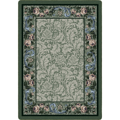 Alminus Innovations Rose Damask Peridot Area Rug