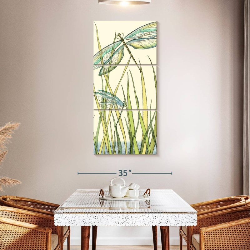 Gossamer Dragonflies I, 52" H x 24" W