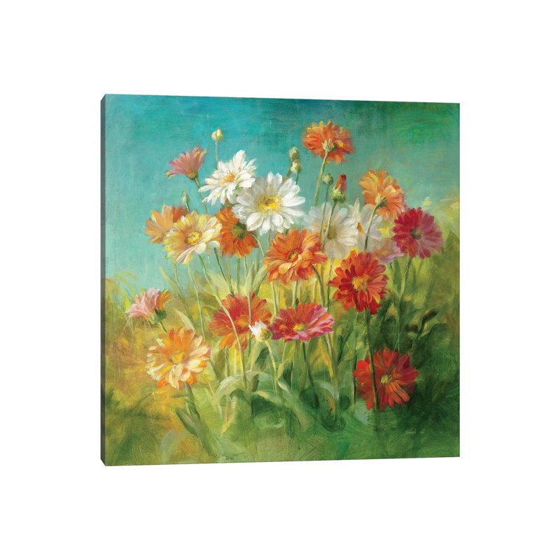 Daisies - Wrapped Canvas Painting, 93.98 cm H x 93.98 cm W x 3.175 cm D