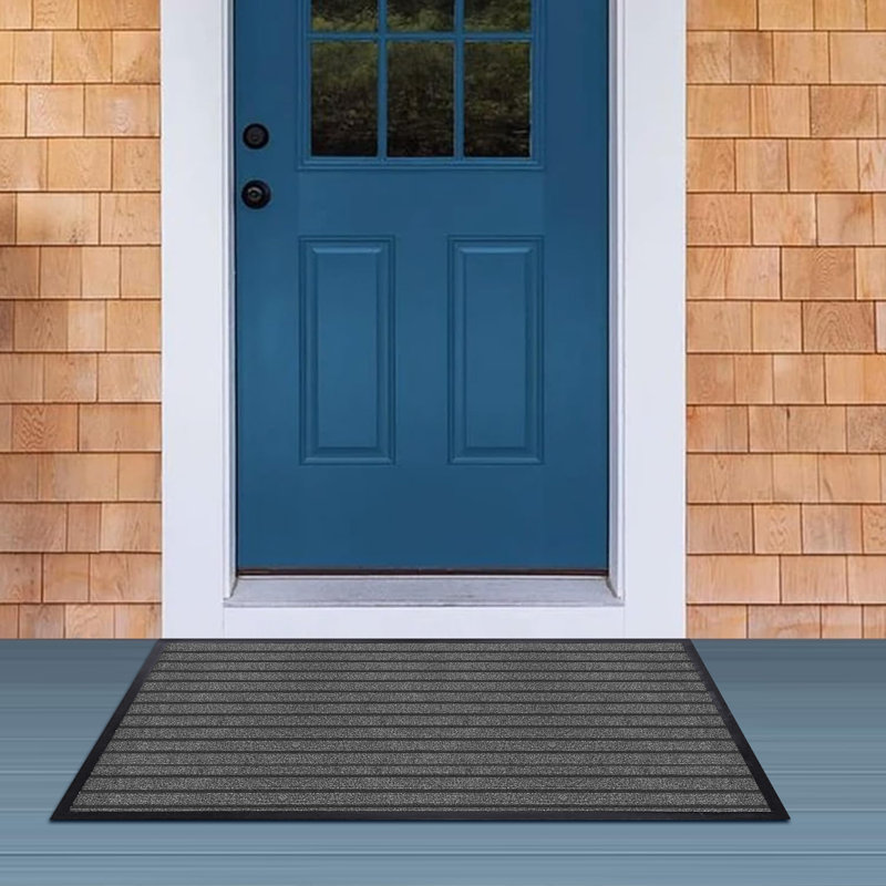 Non-Slip Indoor Doormat, 40cm W x 60cm L, Grey