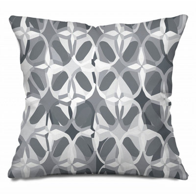Geometric Pattern Abstract Cotton Blend Reversible Throw Pillow