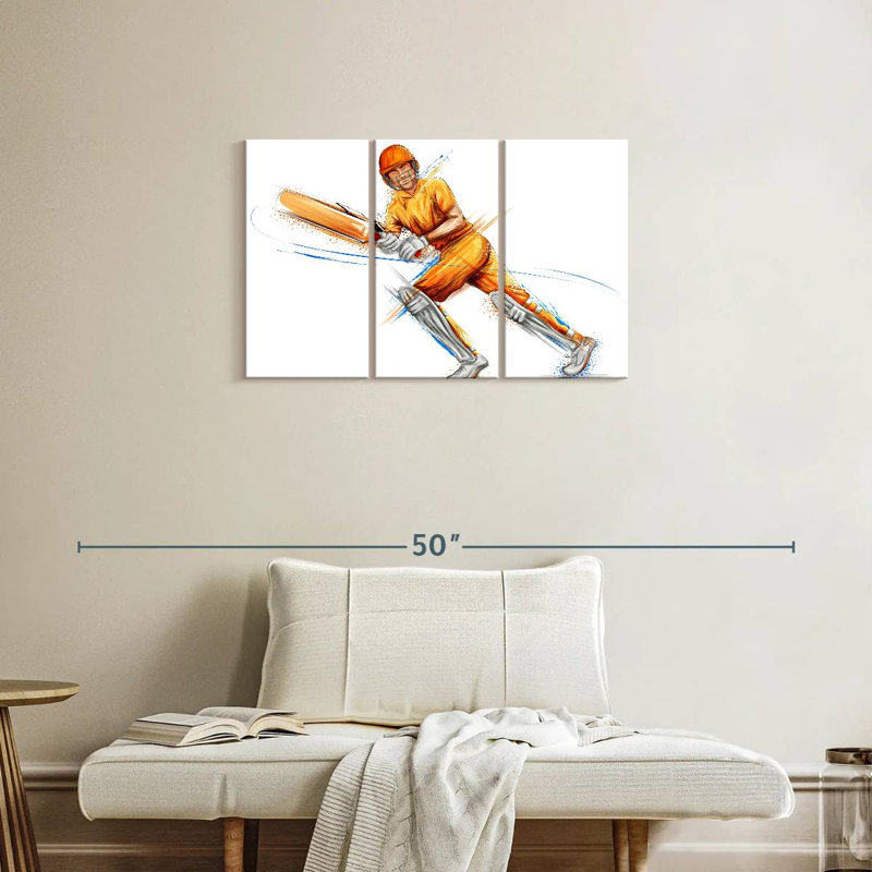 Cricket Game Batter, 20" H x 33" W