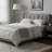 Beige and Brushed Nickel Three-Piece Lighting Set