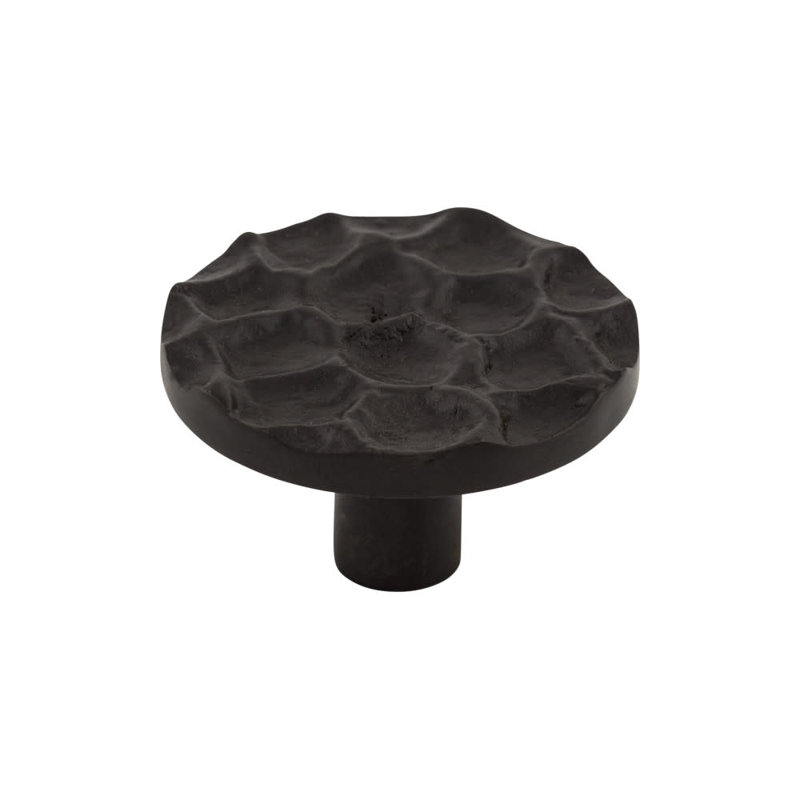 Cobblestone Round Knob, 1 15/16" Knob Diameter, Coal Black