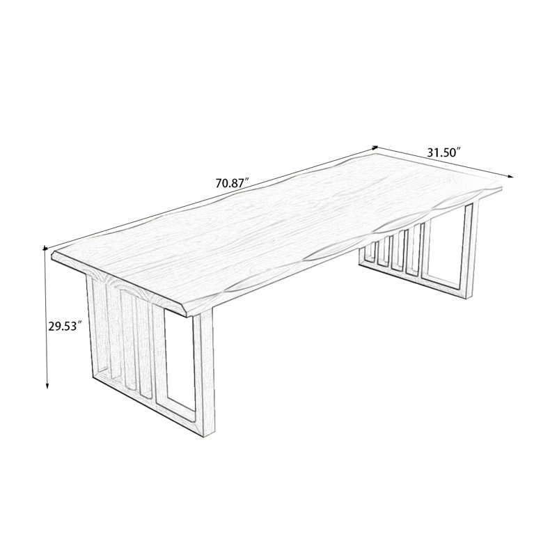 Table de salle à manger 62,99 po, H 29,53 po x L 70,87 po x l 31,5 po