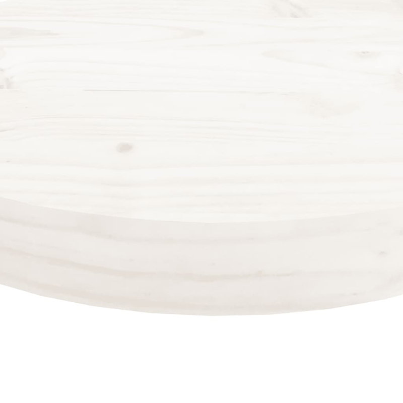 Tiphonnet Solid Wood Table Top, White, 3cm H x 50cm W x 50cm D