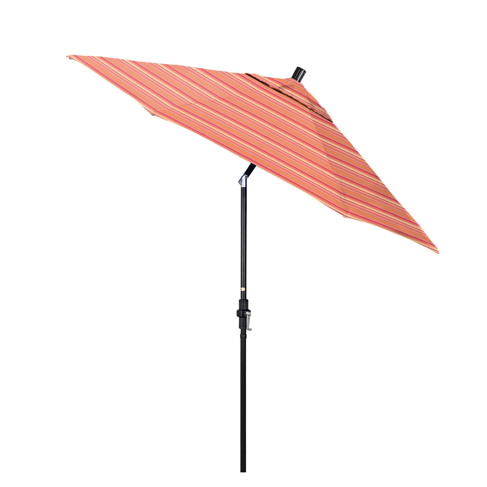 Roverta 9' Sunbrella® Market Umbrella, Dolce Mango Stripe Sunbrella®, Black