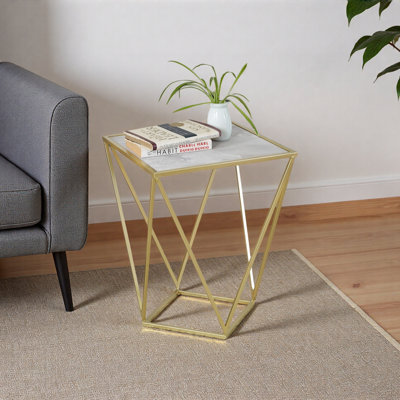 TABLE D'APPOINT CRÉATIF SIMPLE EN VERRE