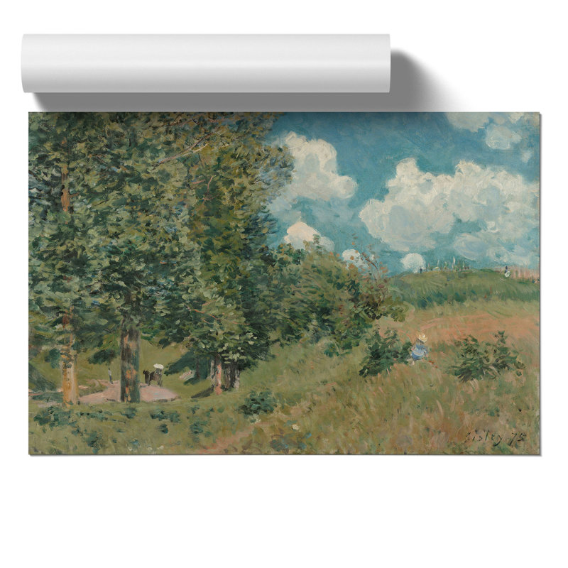 Versailles Route by Alfred Sisley - No Frame Painting, 21cm H x 30cm W x 0.1cm D