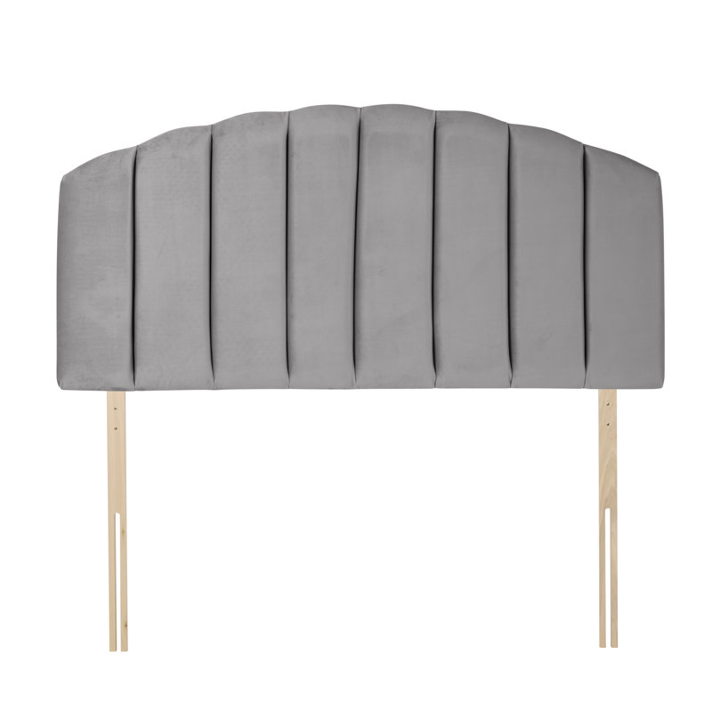 Merlin Upholstered Headboard, Single (3'), Silver Velvet