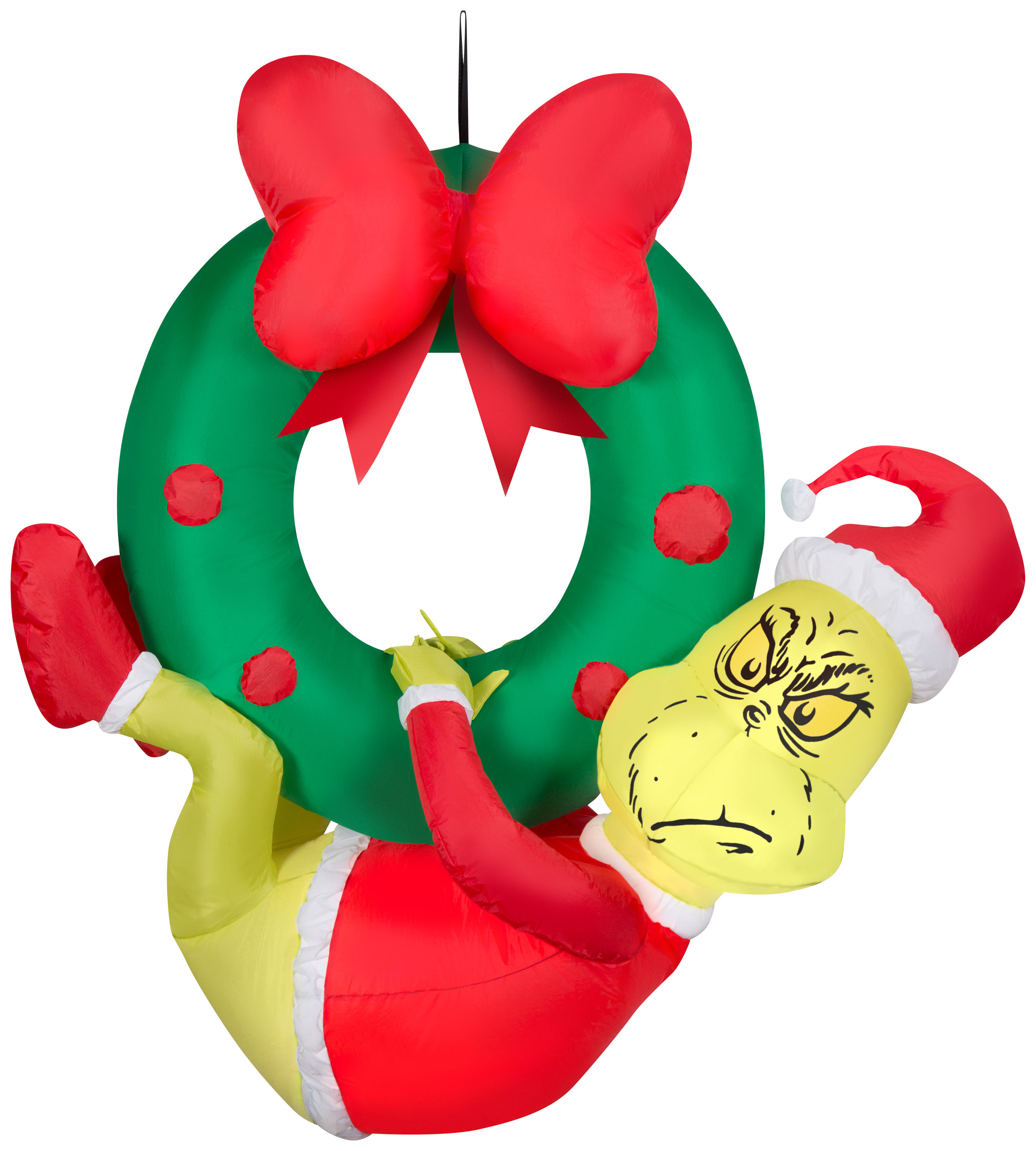 Gemmy Industries Airblown-Grinch Hanging from Wreath-Dr. Seuss & Reviews | Wayfair