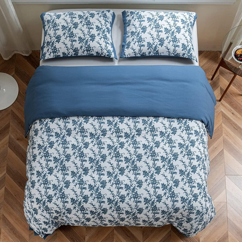 Ensemble de housse de couette floral imprimé fleur de jardin bohème imprimé
