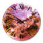 Horloge murale moderne rose avec marbre liquide doré-780713817