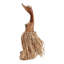Sculpture décorative en bois de teck naturel tressé, idéale pour la cuisine - Objet décoratif moderne pour la maison et le salon - 48 cm, brun et beige