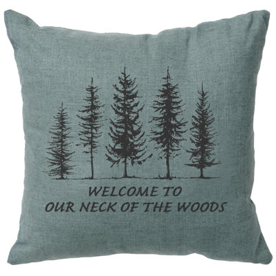 Coussin Wooded River Image - Cou de bois - Lin océan