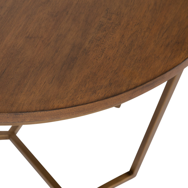 Gerardo Solid Wood Top Single Coffee Table, 28" W x 28" L