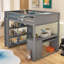 Lit mezzanine double avec échelle, tablettes et bureau-1737136585-1737136587