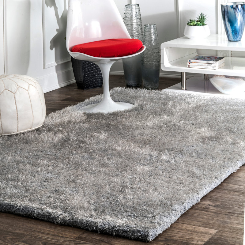Tapis gris touffeté à la main Shadwick, Rectangle 5 pi x 8 pi