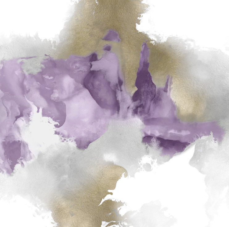 «Derive in Amethyst II», reproduction d'impression, H 12 po x l 12 po x P 0,75 po, Toile tendue, No Frame
