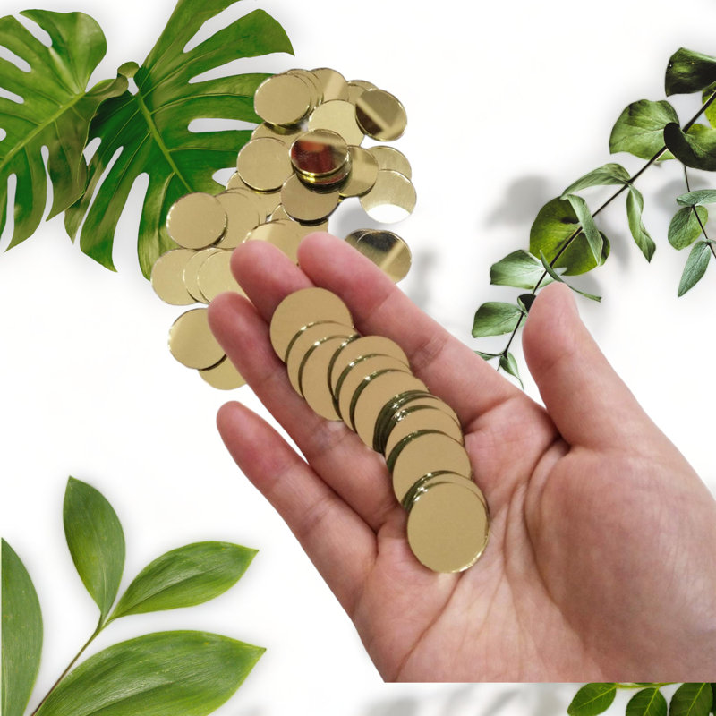 100PCS Round Glass Mirrors