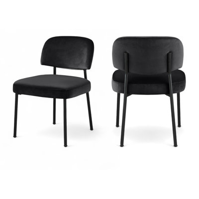 Zarelle Velvet Performance Fabric Upholstered Dining Chair