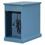 Table d'appoint Classic Vintage Livingroom avec ports USB et un tiroir multifonctionnel avec porte-gobelets, bleu marine antique