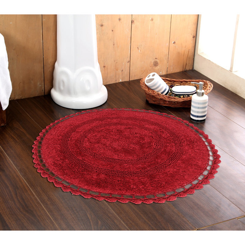 Tapis pour salle de bain Akiera Luna, Rouge