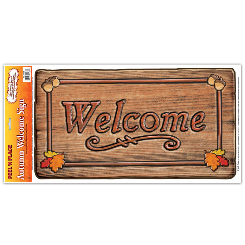 Panneau d'automne «Welcome» Peel 'N Place