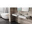 Lavabo de salle de bain mural carré en résine 23,6 po x 19,6 po Badeloft WT-04-E-M-40673388