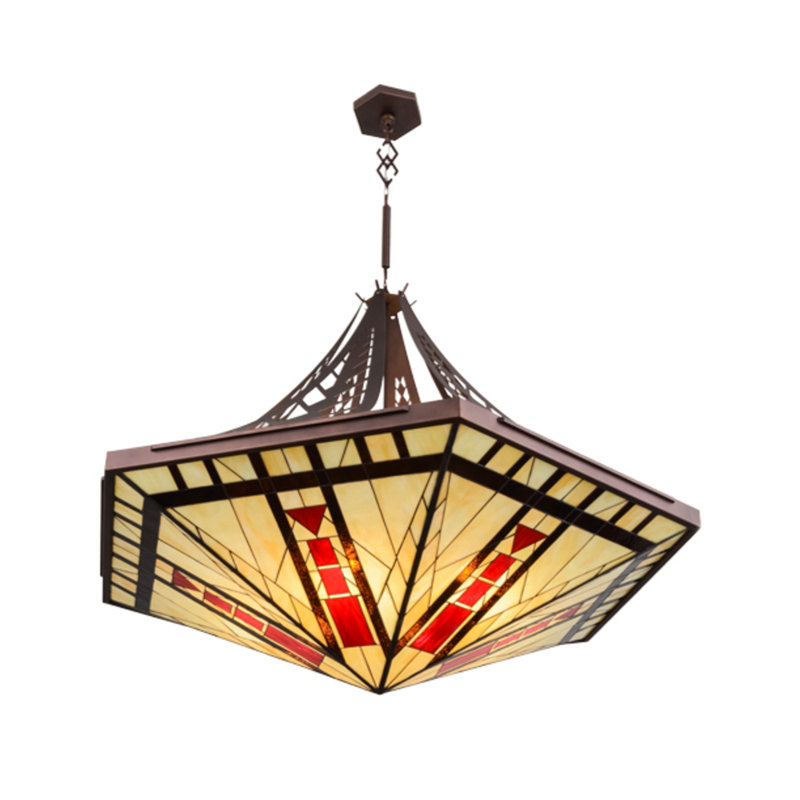 Luminaire suspendu métallique à 8 lumières Plainville