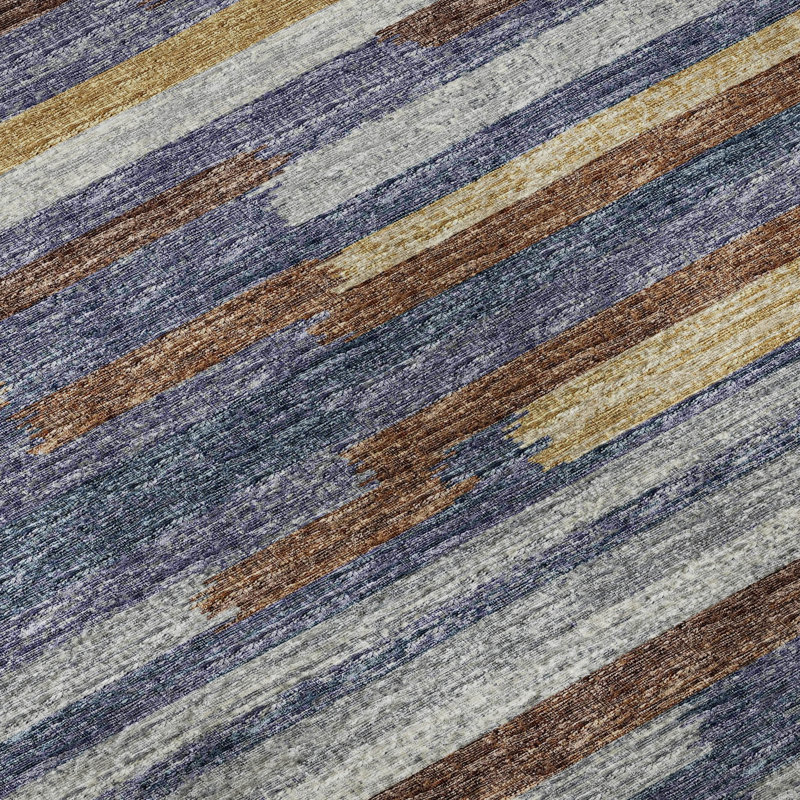 Premium Machine Washable Mayfield AMF114 Abstract Rug, 1'8" x 2'6", Landscape