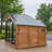 Backyard Discovery Waggin' Retreat Cedar Wood Outdoor Dog Kennel with Galvanized Steel Roof and Easy-Access Feeding Door