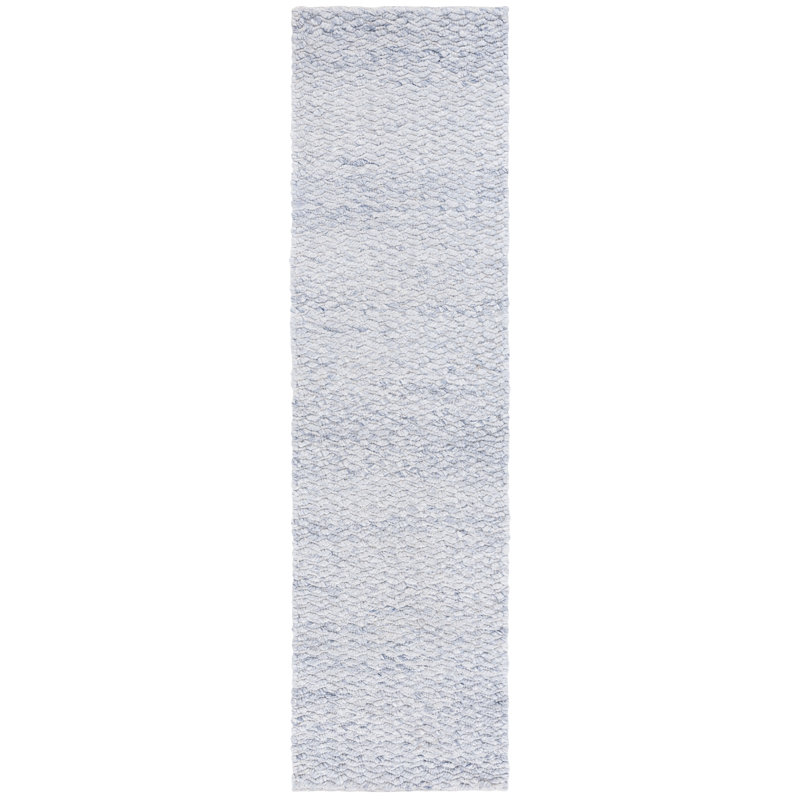 Tissé à la main Edelen recyclé P.E.T. Tapis gris / noir, Tapis de couloir 2 pi 3 po x 8 pi
