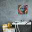 «Alien's Portrait Vibrant Abstract» par Rey Klimt, art mural sur toile-1803880574