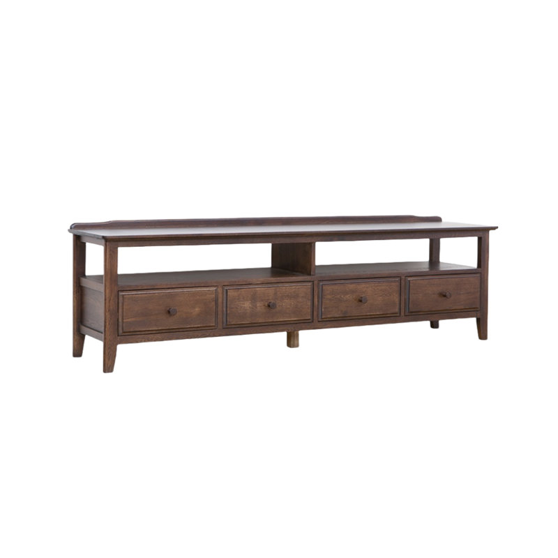 Crédence de rangement simple en bois massif brun